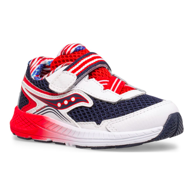 Saucony Kid's Ride 10 Sneaker Blue/Red | Laurie's Shoes