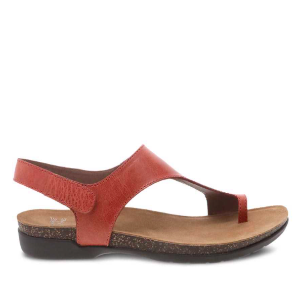 Dansko Women's Reece Sandal Orange Waxy Burnished | Laurie's Shoes