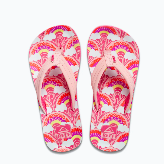 Reef Kid's Ahi Sandal Rainbows and Clouds | Laurie's Shoes