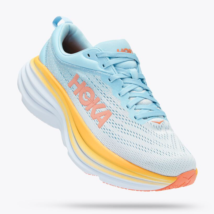 Hoka One One Women's Bondi 8 Blue/Yellow | Laurie's Shoes