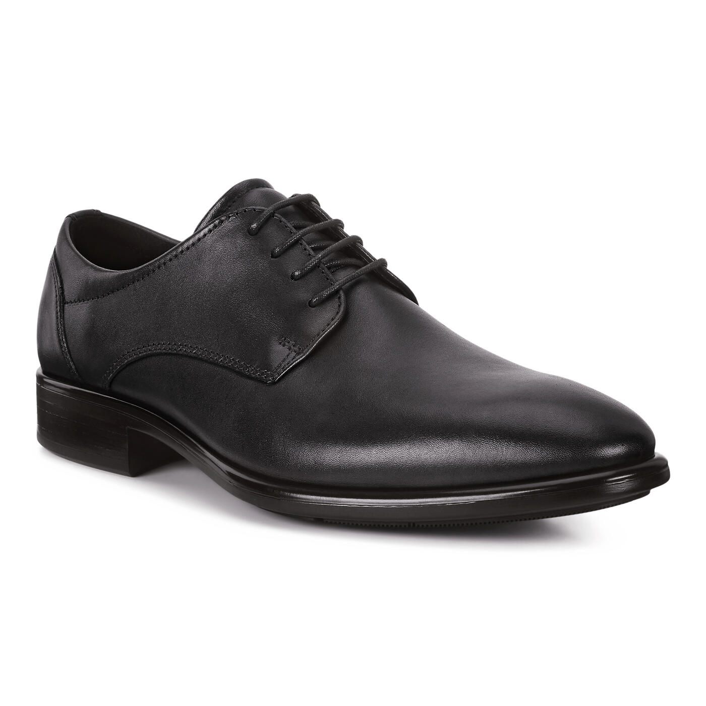 Plain Black Leather Shoes