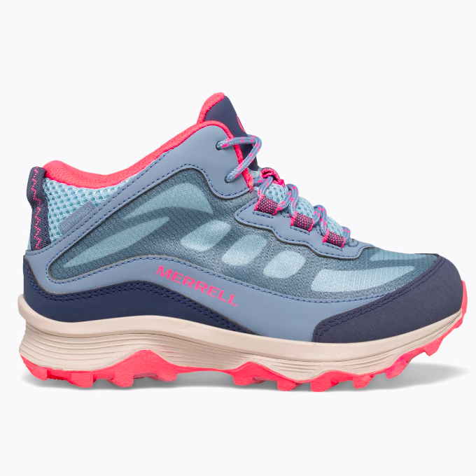 Big Kid's Mid Waterproof Blue/Coral | Laurie's