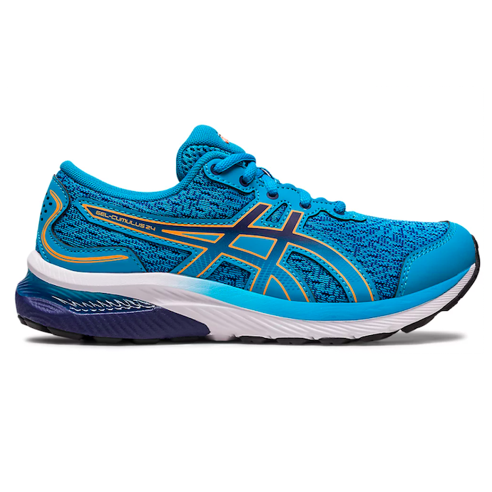 Asics Kid's Gel-Cumulus 24 GS Island Blue/Sun Peach | Laurie's Shoes