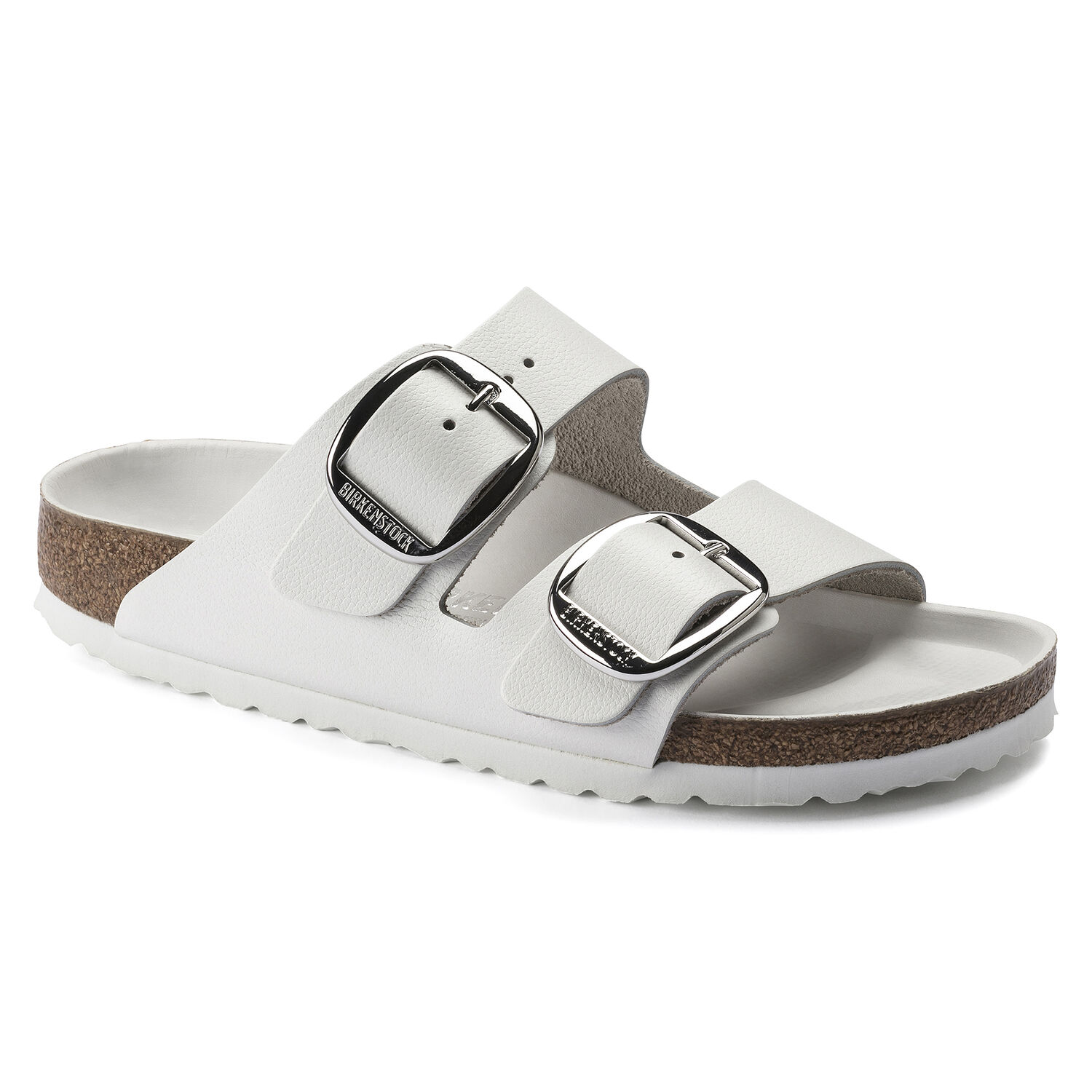 Birkenstock Women's Arizona Big Buckle Silver Buckle Oiled Leather Black 1011074/1011075, 39 N