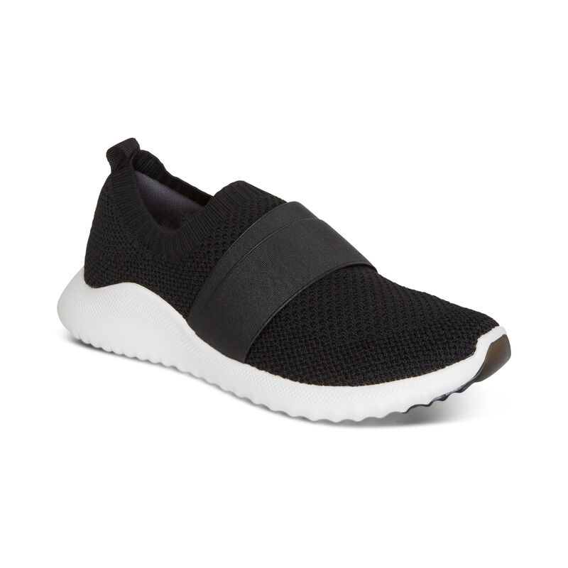 Aetrex Women's Allie Arch Support Sneakers Black | Laurie's Shoes