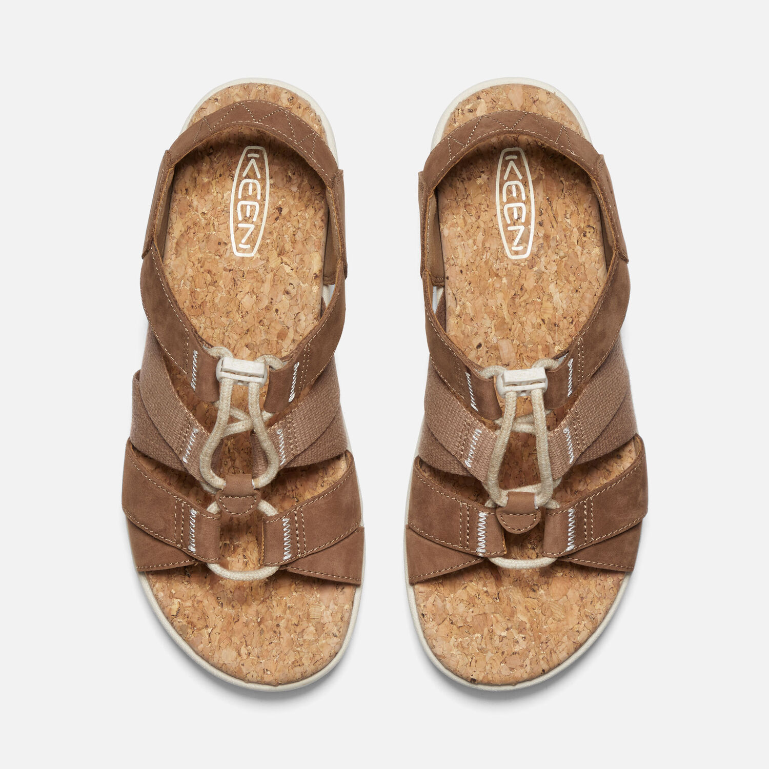 Keen Women's Elle Mixed Strap Sandal Toasted Coconut/Birch | Laurie's Shoes