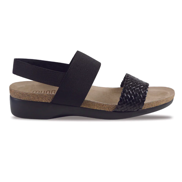 Munro Women s Pisces Sandal Black Woven Laurie s Shoes