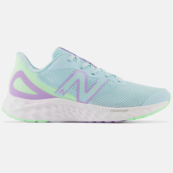 New Balance Big Kid's Fresh Foam Arishi v4 Blue with Green and Lilac ...