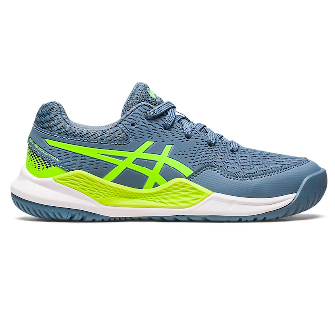 Asics Kid's Gel-Resolution 9 GS Steel Blue/Hazard Green