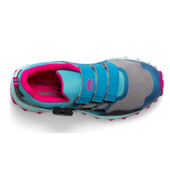 Saucony Big Kid's Peregrine Shield BOA Sneaker Turquoise/Pink