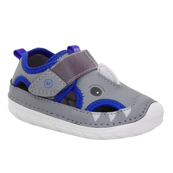 Stride Rite Kid's Soft Motion Splash Sandal Grey Shark | Laurie's Shoes