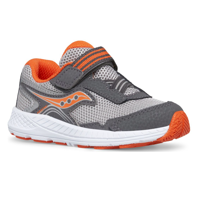 Saucony Kid's Ride 10 Jr Sneaker Grey/Orange | Laurie's Shoes