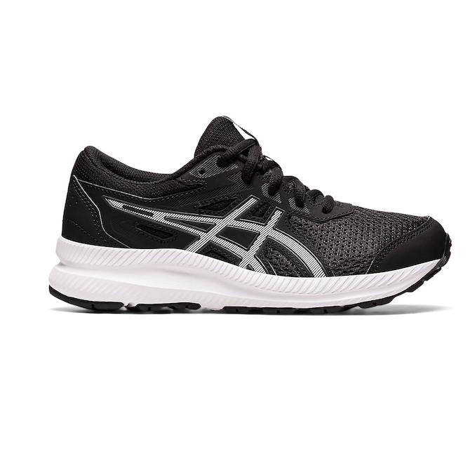 Asics Kid's Contend 8 Grade School Black/White | Laurie's Shoes