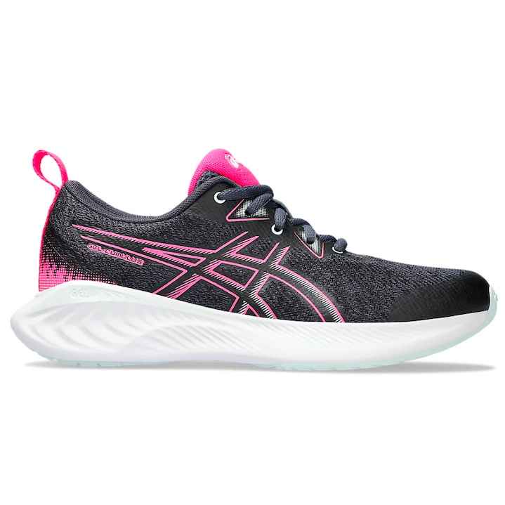 Asics Kid's Gel-Cumulus 25 GS Tarmac/Hot Pink | Laurie's Shoes