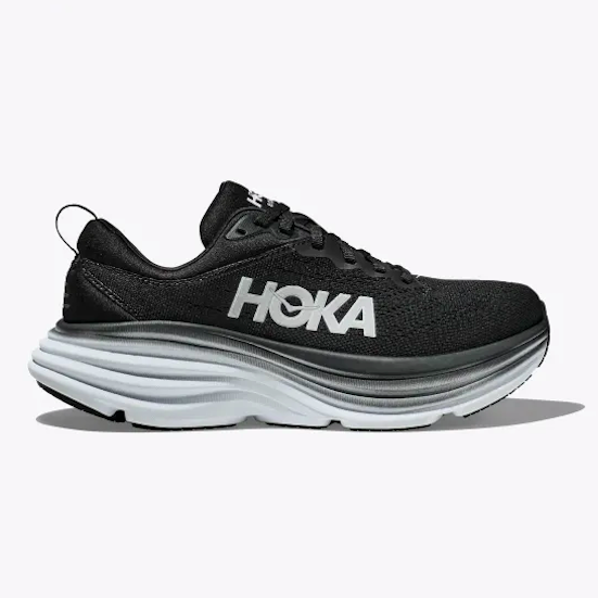 Hoka One One Men's Bondi 8 Black/White | Laurie's Shoes