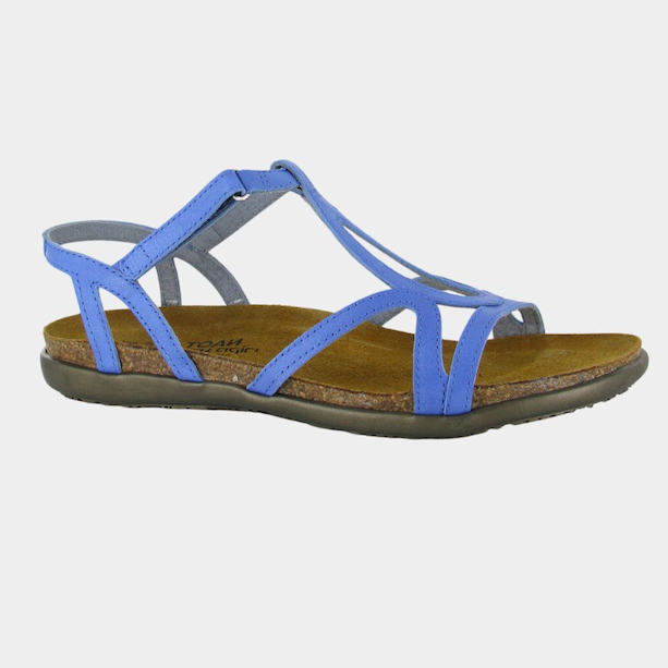 Naot Women's Dorith Gladiator Sandal Sapphire Blue Leather | Laurie's Shoes