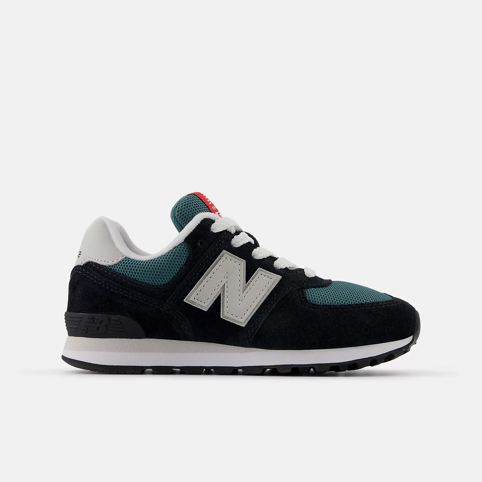 New Balance Little Kid s 574 Black with New Spruce