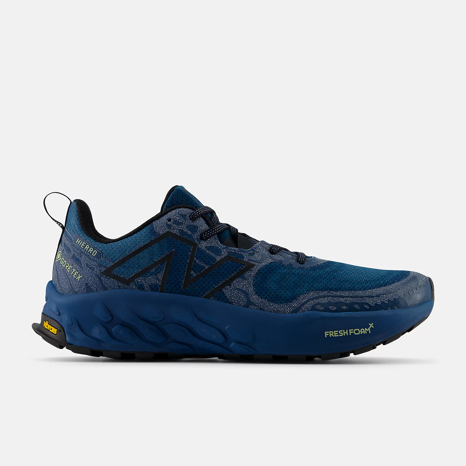 New Balance Women s Fresh Foam X Hierro v8 Gore Tex Deep Sea with Black Green Laurie s Shoes