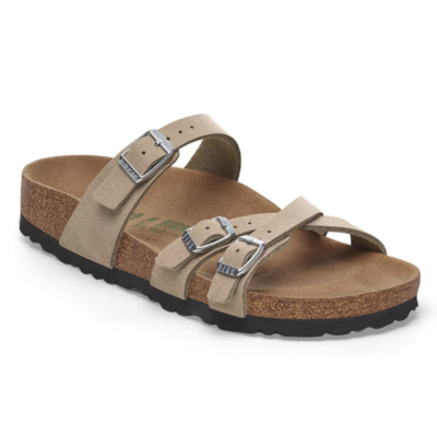 Birkenstock Franca Sandal with contoured footbed, durable Birko-Flor upper, adjustable metal buckles, and a lightweight EVA outsole for all-day comfort.