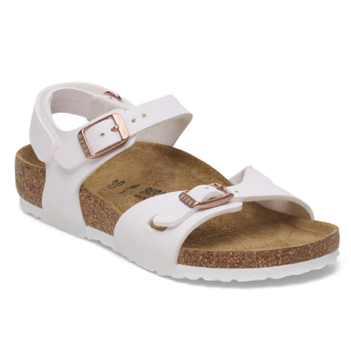 Birkenstock Kid's Rio AS Sandal with adjustable Birko-Flor® straps, ergonomic cork-latex footbed, and lightweight EVA Active Sole for enhanced comfort and traction.