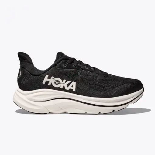Hoka Men's Clifton 10 lightweight running shoe with breathable mesh upper, plush cushioning, and durable outsole for high-performance comfort.