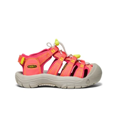 Keen Kid's Newport Boundless Sandal with toe protection, cushioned footbed, and rugged outsole for outdoor adventures.