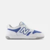 New Balance Big Kid's 480 Sneaker with synthetic leather upper, cushioned midsole, lace-up closure, and non-marking rubber outsole for all-day comfort.