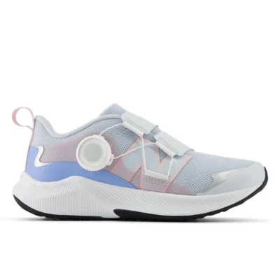 New Balance Big Kid's DynaSoft Reveal v4 BOA with breathable mesh upper, DynaSoft midsole, and BOA Fit System for secure, adjustable comfort.