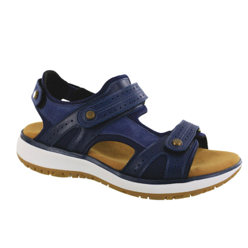 SAS Women's Embark Sport Sandal with adjustable straps, cushioned footbed, and shock-absorbing outsole, designed for comfort and durability.
