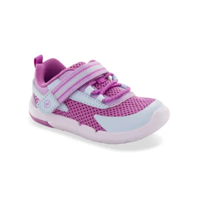Stride Rite Kid's Ian Sneaker in blue with breathable mesh upper, hook-and-loop closure, SRtech™ technology, and flexible rubber outsole for all-day comfort.