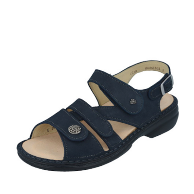 Finn Comfort Women's Gomera Sandal – premium leather orthopedic sandal with adjustable straps, removable cork footbed, and shock-absorbing sole for superior comfort.