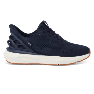 Kizik Men’s Athens 2 sneaker with breathable knit upper, white Rabbit Foam™ outsole, and hands-free slip-on heel design.