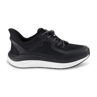 Kizik Men's London slip-on sneaker featuring breathable knit upper, cushioned insole, and patented hands-free heel technology for all-day comfort.