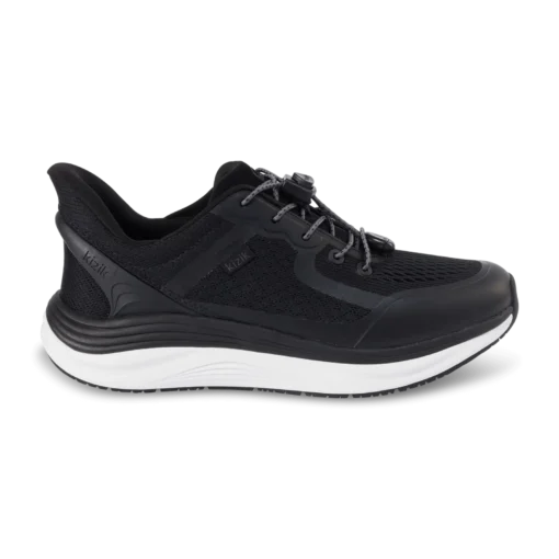 Kizik Men's London slip-on sneaker featuring breathable knit upper, cushioned insole, and patented hands-free heel technology for all-day comfort.