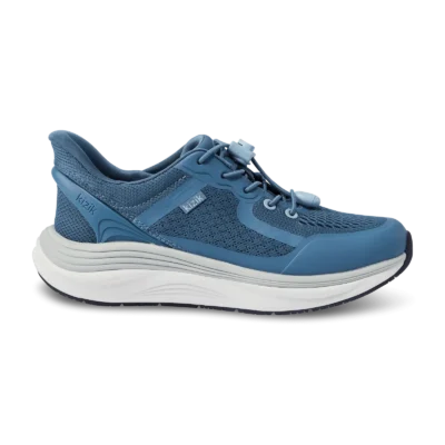 Kizik Women's London slip-on sneaker featuring breathable knit upper, step-in hands-free design, and cushioned support for all-day comfort.