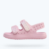 Native Kid’s Chase Bio-Bling Sandal featuring biodegradable glitter, dual adjustable straps, and a durable, water-friendly Sugarlite™ EVA construction.