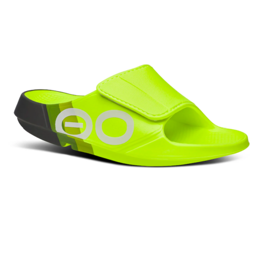 Oofos OOahh Sport Flex Sandal with adjustable strap, cushioned OOfoam™ technology, and arch support for recovery and all-day comfort.