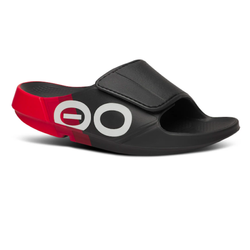 Oofos OOahh Sport Flex Sandal with adjustable strap, cushioned OOfoam™ technology, and arch support for recovery and all-day comfort.