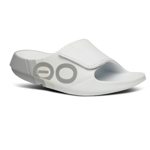 Oofos OOahh Sport Flex Sandal with adjustable strap, cushioned OOfoam™ technology, and arch support for recovery and all-day comfort.