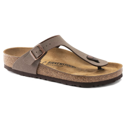 Birkenstock Gizeh Sandal showcasing a Birko-Flor® Birkibuc upper, anatomically shaped cork-latex footbed, and lightweight EVA sole for optimal comfort and style.