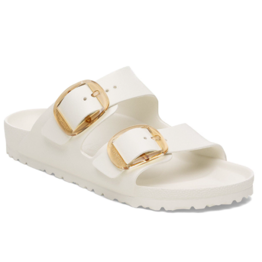 Birkenstock Women's Arizona Big Buckle EVA Sandal featuring two adjustable straps with oversized buckles, anatomically shaped EVA footbed, and a sleek, water-friendly design.