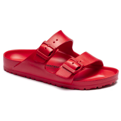 Birkenstock Arizona Essentials Sandal featuring two adjustable straps, anatomically shaped EVA footbed, and a sleek, water-friendly design.