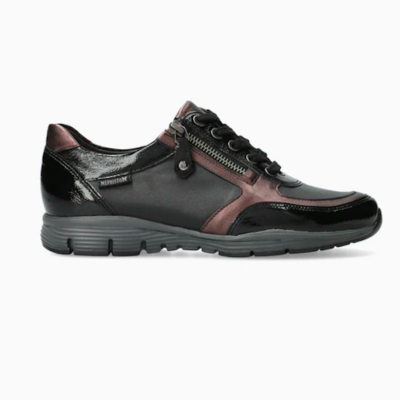 Mephisto Women's Ylona Sneaker showcasing premium leather upper, lace-up closure with side zipper, and SOFT-AIR cushioned sole for enhanced comfort and style.