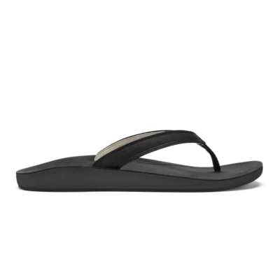 Olukai Women's Southshore Sandal showcasing a sleek design with waterproof leather straps, cushioned footbed, and non-slip Wet Grip Rubber® outsole for enhanced traction.
