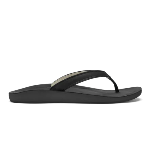 Olukai Women's Southshore Sandal showcasing a sleek design with waterproof leather straps, cushioned footbed, and non-slip Wet Grip Rubber® outsole for enhanced traction.