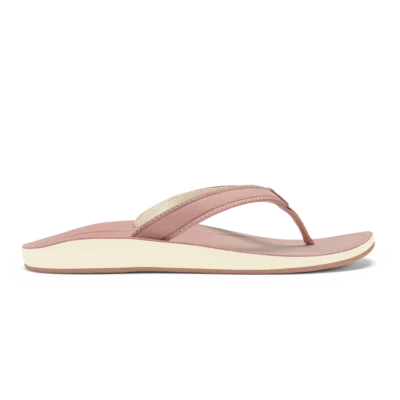 Olukai Women's Southshore Sandal showcasing a sleek design with waterproof leather straps, cushioned footbed, and non-slip Wet Grip Rubber® outsole for enhanced traction.