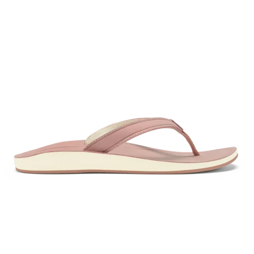 Olukai Women's Southshore Sandal showcasing a sleek design with waterproof leather straps, cushioned footbed, and non-slip Wet Grip Rubber® outsole for enhanced traction.