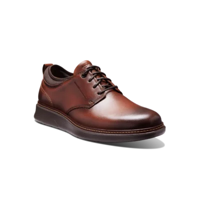 Samuel Hubbard Men's Rafael Hybrid Lace-Up showcasing premium leather upper, almond toe design, and lightweight EVA sole for all-day comfort and style.