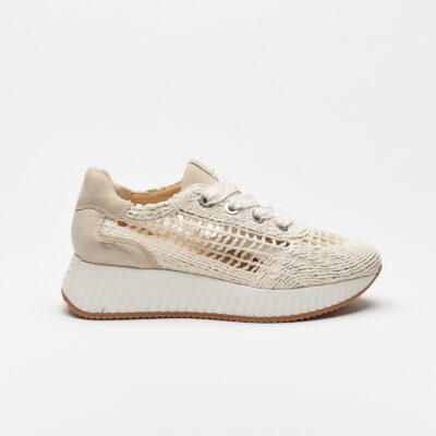 Softwaves Women's Atalia Sneaker featuring a macramé-inspired mesh upper, removable footbed, and supportive platform sole.